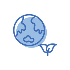 Eco Earth vector icon