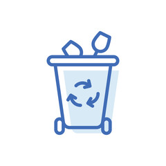 Glass Bin vector icon