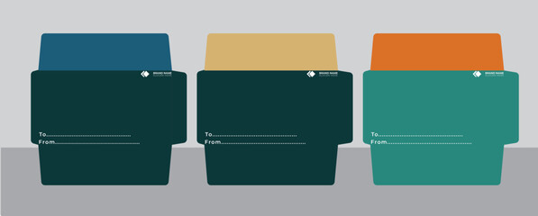 Fototapeta premium Set of Paper envelope templates for your project design