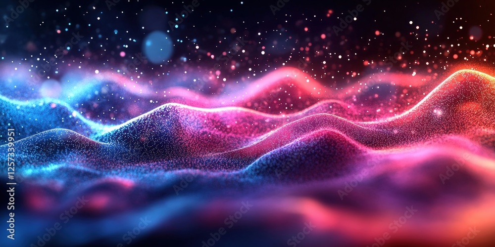Poster digital background perfect for tech processes, neural networks, artificial intelligence, data transf