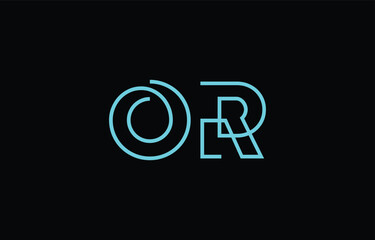 Illustration of creative typography featuring stylized letters O and R with a minimal blue color theme, suitable for branding and graphic design inspiration.