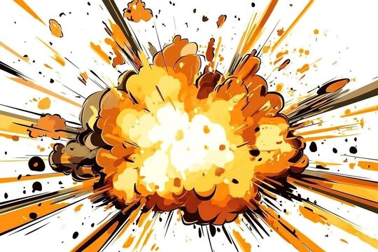 Cartoon vector explosion background