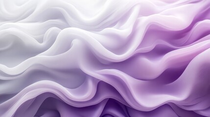 Obraz premium Silky fabric gracefully flows with a dreamy lavender gradient