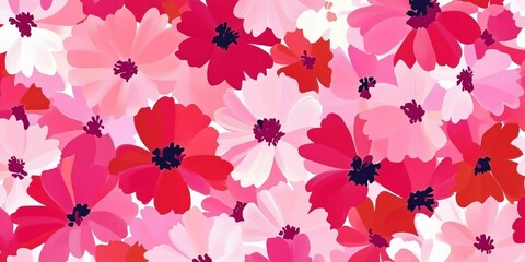 Cute abstract flowers print. Modern cartoon style pattern. Fashionable template for design.