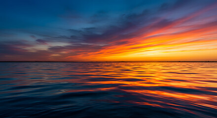 Fototapeta premium Celestial Glow: The Fluid Harmony of Twilight and Sunrise 