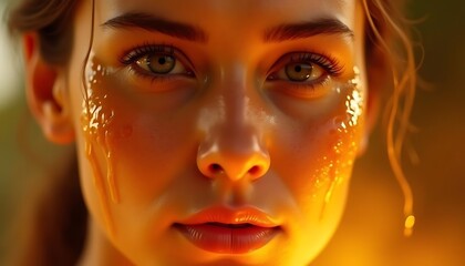 Golden Honey Glow: A Portrait of Youthful Radiance