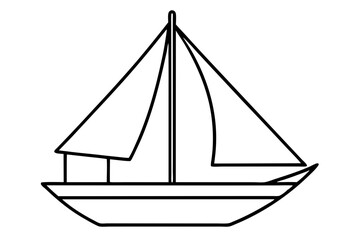 Sailboat Outline Vector Art