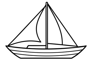 Sailboat Outline Vector Art