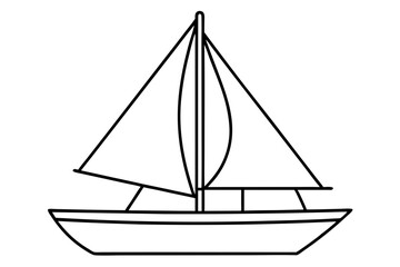 Sailboat Outline Vector Art