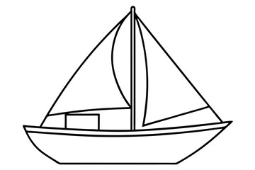 Sailboat Outline Vector Art