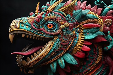 Obraz premium Quetzalcoatl Aztec god.