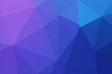 Obraz premium Abstract Low-Poly Background with Vibrant Blue and Purple Hues Featuring a Gradient Effect of Interlocking Triangles Forming a Geometric Pattern