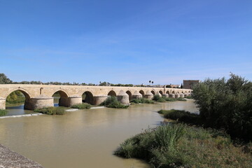 Fototapeta premium The Puente Romano-Roman Bridge-in the Spanish city of Cordoba, Andalusia, Spain 