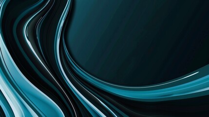Photo of blue Background with Abstract Swirls for Design, Featuring White Space in the Center for Text. Ideal for Banner Templates and Digital Projects. Minimalist Wallpaper.
