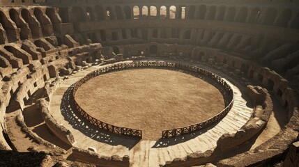 El Jem Amphitheatre, Tunisia Ancient Roman ruins, sunny day, historical site, travel photography