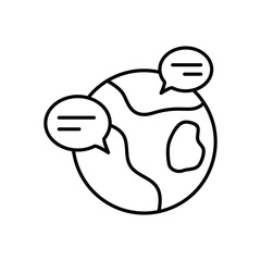 Global Chat vector icon