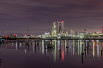Naklejka premium 四日市工場夜景