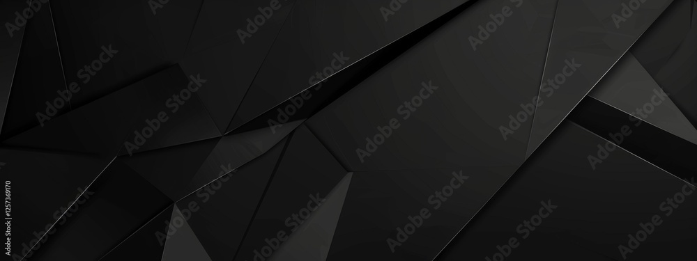 Wall mural Abstract minimalist wallpaper with intersecting lines and polygons on black background. Featuring white space in the center for text, ideal for design templates and modern banners.