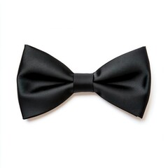 Black bow tie, isolated, studio shot, white background, formal wear