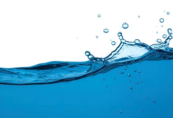 A splash of water with many small bubbles