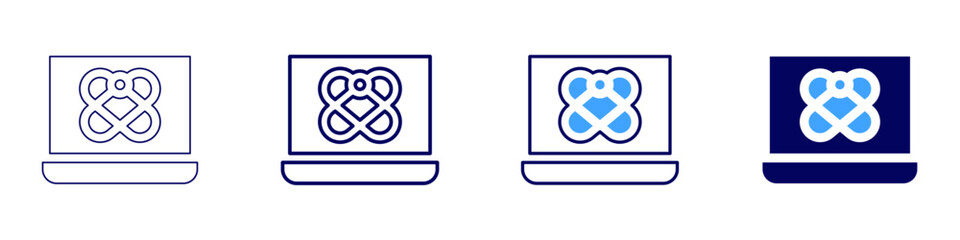 Raw data icon in 4 different styles. Thin Line, Line, Bold Line, Duotone. Duotone style. Editable stroke