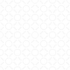 Seamless trend ornament of circles and arcs, geometric white shapes for textiles and wallpaper. Abstract panoramic pattern on a gray background for a New Year or wedding cover or card.