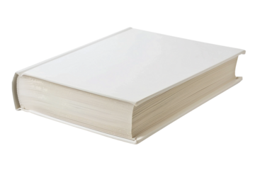 Simple blank paperback book isolated on transparent background