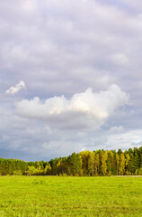Cloudy sky with a large cloud in the middle