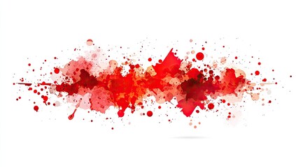 Abstract red splatter background in watercolor style, isolated on a white background. A vibrant and dynamic design, perfect for creative projects, modern art, and digital branding applications.