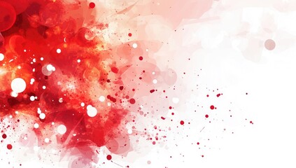 Red watercolor splatter background on a white backdrop, designed as an abstract vector. Perfect for creative digital projects, modern design, and vibrant branding solutions.