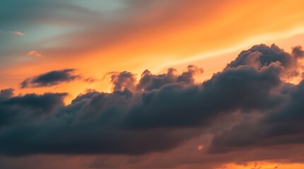 Fototapeta premium Timelapse of clouds in sky during sunset