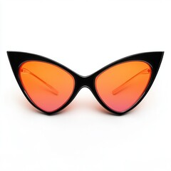Orange Cat-eye Sunglasses Studio Shot