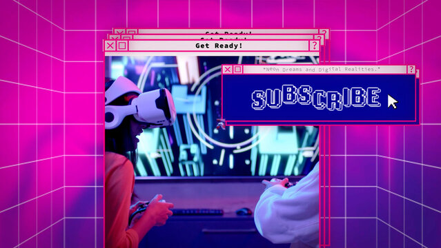 Retro Neon Streaming Platform