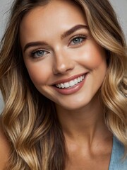 Fototapeta premium A close-up of a glamorous blonde model 