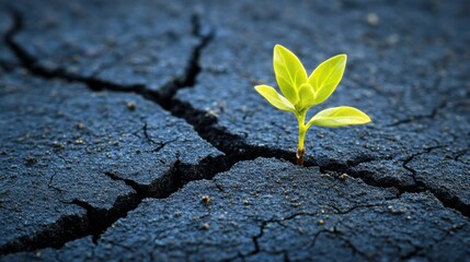 Resilient Plant Growth in Dry Cracked Soil Under Harsh Conditions