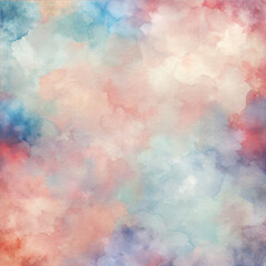 Obraz premium Seamless watercolor texture with soft pastel clouds