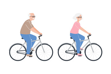 Fototapeta premium Active Senior Couple Enjoying a Scenic Bike Ride in Nature