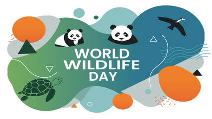 Naklejka premium World Wildlife Day Celebration