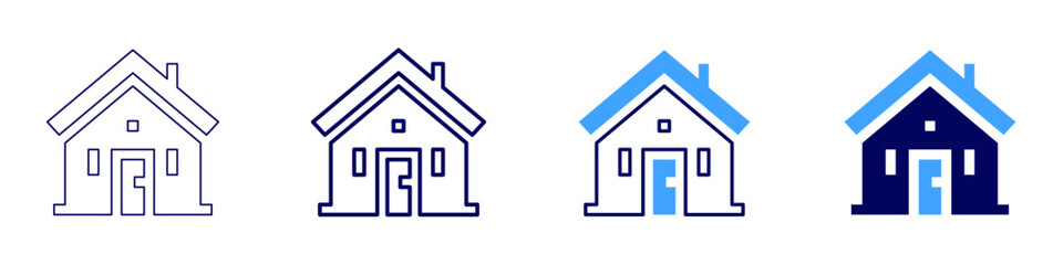 Property buying tips icon in 4 different styles. Thin Line, Line, Bold Line, Duotone. Duotone style. Editable stroke