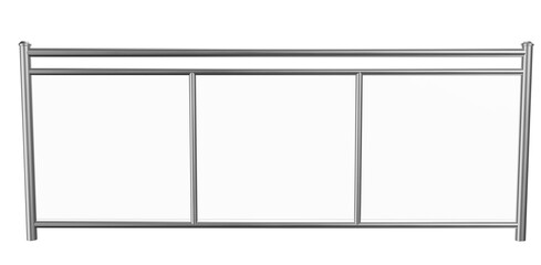 Sleek Modern Railing 3D Model:  A stylish combination of glass and metal, perfect for contemporary balconies and architectural visualization