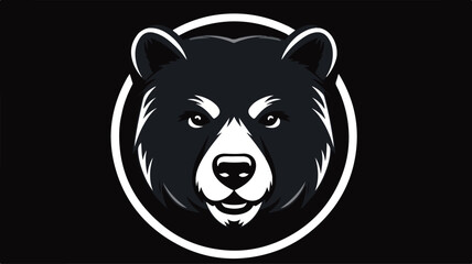 1.epshis is an illustration of a bear's face in a circular frame. Its design is clean, showcasing the uploaded photo's use case as a stock animal image.