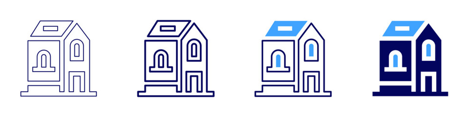 Real estate appraisal icon in 4 different styles. Thin Line, Line, Bold Line, Duotone. Duotone style. Editable stroke