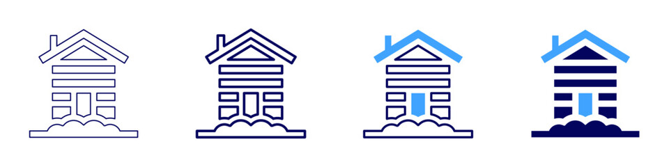 Real estate business tools icon in 4 different styles. Thin Line, Line, Bold Line, Duotone. Duotone style. Editable stroke