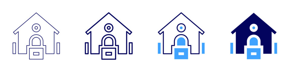 Real estate contract icon in 4 different styles. Thin Line, Line, Bold Line, Duotone. Duotone style. Editable stroke