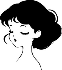 woman with long hair