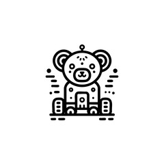 Futuristic animal robot vector illustration with a sleek and modern design. Perfect for sci-fi projects, branding, merchandise, and digital art.