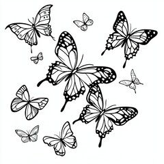 Charming Butterfly Coloring Page Illustration Simple Fun and Easy for Kids