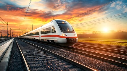 Naklejka premium train in motion blur