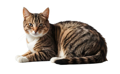 Obraz premium Brown cat isolated png cutout transparent on white background