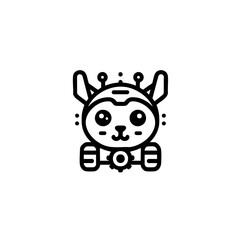 Futuristic animal robot vector illustration with a sleek and modern design. Perfect for sci-fi projects, branding, merchandise, and digital art.